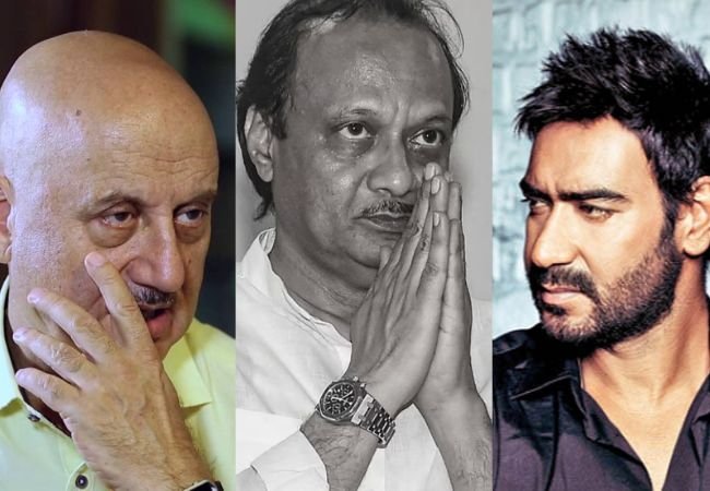 anupam kher, ajay devgan and ajit pawar