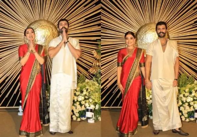  Rashmika Mandanna & Vijay Devarkonda यांनी वेडिंग रिसेप्शनला ‘त्या’ कृतीने जिंकलं लोकांचं मन!